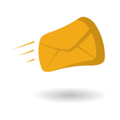 Email send message isolated on white background