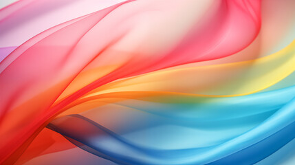 Colorful Flowing Fabric in Soft Gradient Waves for Creative Mark
