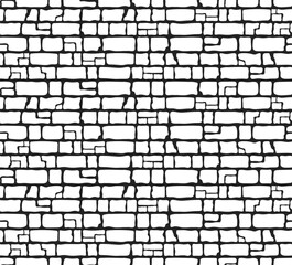 Seamless White Stone Wall vector design