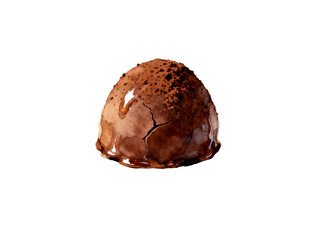 Decadent Chocolate Truffle: A single, delectable chocolate truffle, dusted with cocoa and oozing with rich, tempting ganache. Indulge your senses.