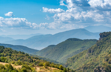 Pirin Mountains seen from the Rhodope Mountains, Bulgaria