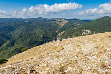 View of the Rhodope Mountains from the top of Orlovo Oko, Bulgaria