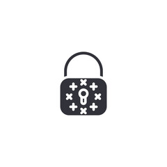 Secure padlock floral icon symbolizing creative privacy protection, encrypted access, personal security lock, and digital confidentiality.
