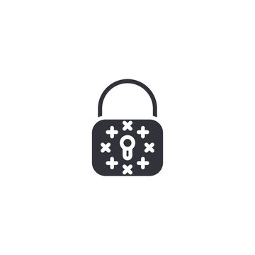 Secure padlock floral icon symbolizing creative privacy protection, encrypted access, personal security lock, and digital confidentiality.