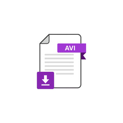 Download Icon for AVI File Format Document.