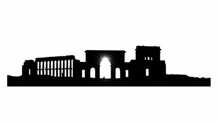 silhouette of the castle