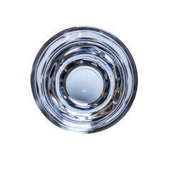 Clear Glass of Drinking Water Top View isolated on transparent background