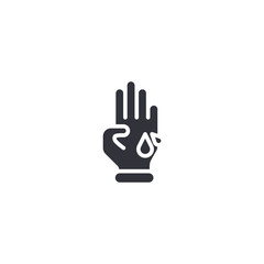 A raised healing hand icon symbolizing physical therapy, recovery, wellness support, and holistic medical treatment.