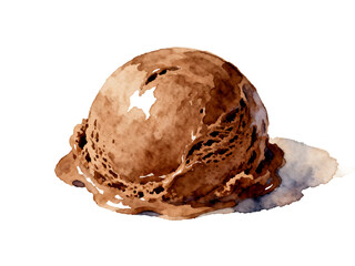 Chocolate Ice Cream Scoop: A luscious scoop of rich, chocolate ice cream, ready to delight your taste buds, with its creamy texture and tempting look.