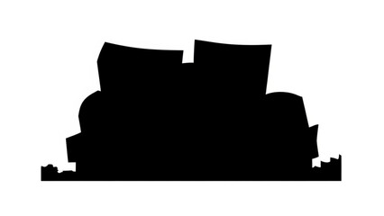 silhouette of castle