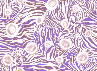 Light animal seamless texture with abstract skin imitation. Trendy design illustration for home textile, bedding, wallpaper, apparel fabric, package.