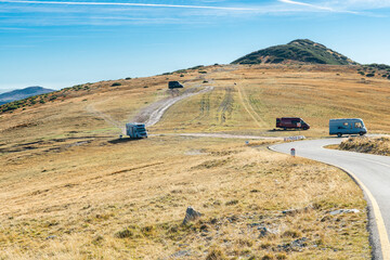 Campervan stop on the Transalpina route, Romania