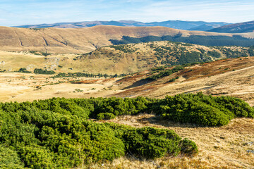 Mountain landscape in the Southern Carpathians along the Transalpina route, Romania