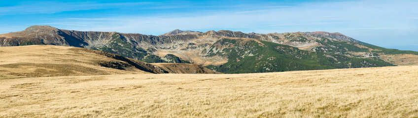 Mountain landscape in the Southern Carpathians along the Transalpina route, Romania
