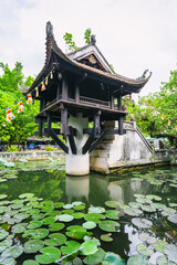 The iconic One Pillar Pagoda, Chua Mot Cot, is a historic Buddhist temple in Hanoi