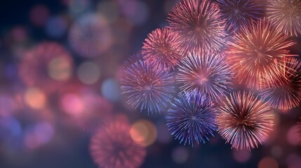 Fototapeta premium chinese new year fireworks abstract soft blur professional background for advertising