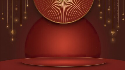 stylized festive light halo modern red gold gradient