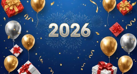 Happy New Year Elegant Golden Light Greeting