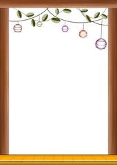 กฃ A square picture frame decorated with beautiful flowers.