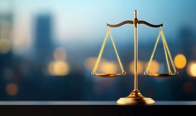 Scales justice with law concept showing symbol fairness with weight balance