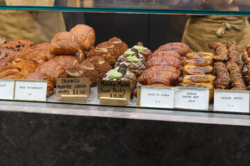 Assorted pastries and baked goods served at Publique Bakery, a popular bakery destination in Melbourne Australia