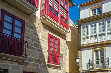 Obraz premium Architecture in the old town of Noya, Galicia, Spain