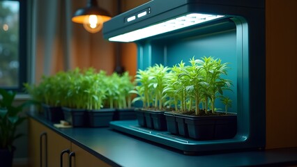 Home Appliance with LCD Grow Timer and Removable Tray Racks