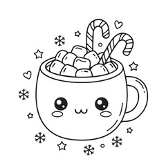 Bold-Easy Cute Christmas Coloring Pages