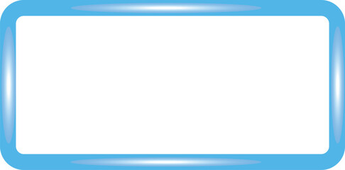 Fototapeta premium Victor Illustrator rectangular frame with rounded corners, designed in a light blue color that conveys a sense of calmness and tranquility. The gradient effect, transitioning from a lighter blue at