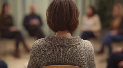 group of people in therapy or support circle