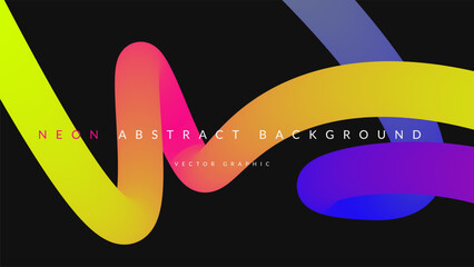 3d Gradient Shape. Beautiful Abstract Liquid Fluid Background. Color Design For Creative Bg. Trendy Motion Banner With Futuristic Swirl Pattern. Rainbow 3d Gradient Shape.