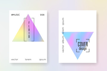 Neon Poster. Crystal Concept. Violet Rainbow Label. Colourful White Illustration. Geometric Presentation. 1980 Texture. Pastel Vector. Purple Neon Poster