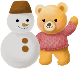 눈사람과 아기곰