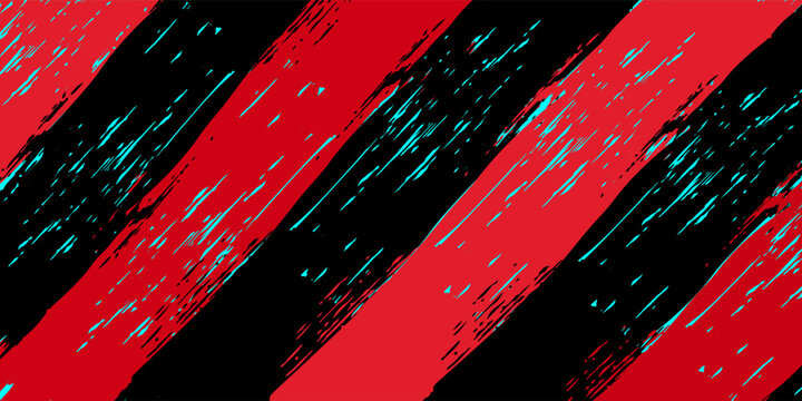 Classic and modern soccer jerseys with a grunge background. Black and red team. AC Milan. Vector illustration. eps 10