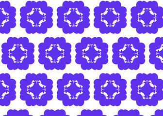 Vibrant purple color floral motif art