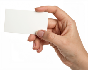 Hand Holding Blank White Horizontal Card for Business Identity, Branding, and Communication Concept Design Transparent PNG