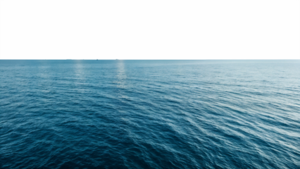 Calm Ocean Horizon under Clear Sky for Nature, Serenity, and Minimalist Background Design Concepts Transparent PNG