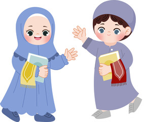 cute muslim kid for ramadan and eid greeting