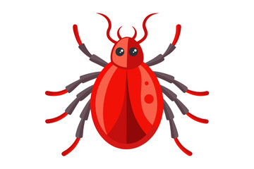 High-quality illustration of a tick insect with realistic detail and color. This vector graphic shows the tick’s body structure, legs, and texture, perfect for educational, scientific, and medical pur