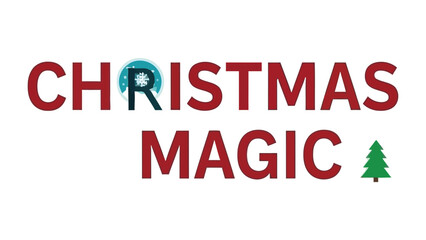 Christmas Magic: This image, with the words Christmas Magic creatively presented. Captures the essence of the season, evoking a sense of joy and wonder.