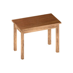 wooden table isolated on white png