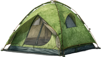 Green Dome Tent Perfect for Outdoor Camping Adventures