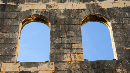Fototapeta premium Archways, Split, Croatia, parallel, carved stone, open to vibrant sky