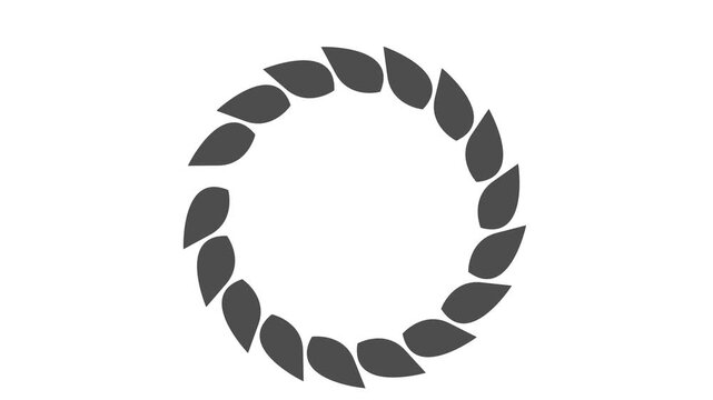 wreath laureal icon animation graphic