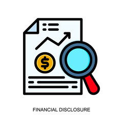 Financial Disclosure Color Lineal Color Icon