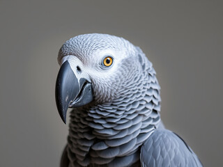 Portrait of the African grey