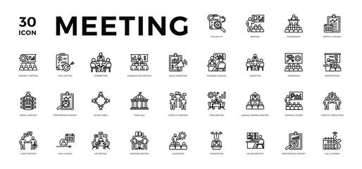 Business Team Meeting Discussion Icon