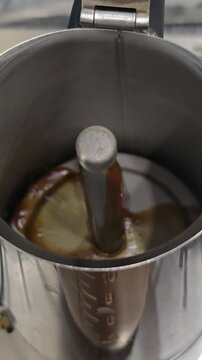 Moka pot. The process of making coffee