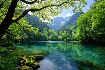 Sailimu Lake, pure and pollution-free water, clear to the bottom, real shooting, high-definition photography