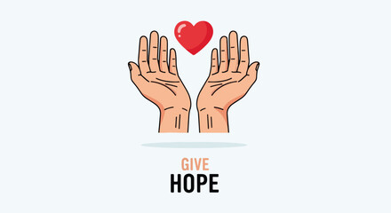 Hands Offering Love and Hope Symbolizing Support and Compassion for Social Awareness, Charity Campaigns, Mental Health Advocacy, and Inspirational Content